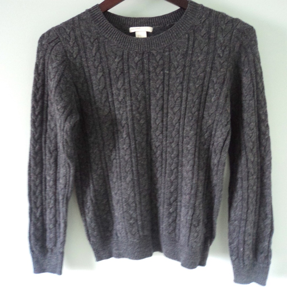 H&M Grey Cable-Knit Sweater